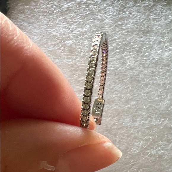 #0700**925 Sterling Silver-and Red Mini Mouse Earrings/ Hoops CZ Crystal Set. - Picture 4 of 7